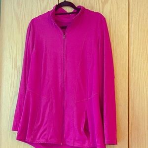 Fuchsia active wear zip up
